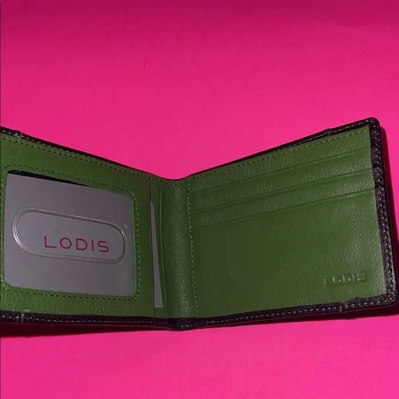 Lodis Black Leather Money Clip